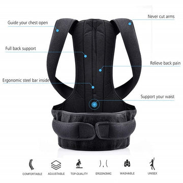 Adjustable Back Posture Corrector – All-Day Comfort & Support