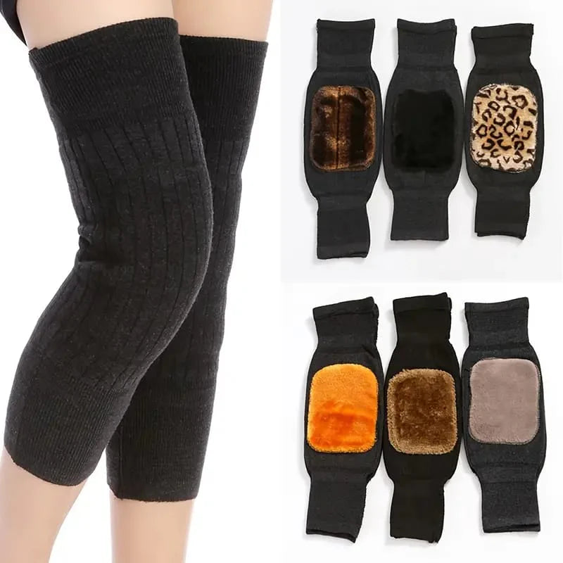 1 Pair Thermal Knee Warmers | Winter Warm Knee Protector for Men & Women | Soft, Stretchable & Comfortable Knee Support