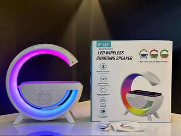 G-Shaped RGB Table Lamp with Wireless Charger – Modern LED Desk Lamp