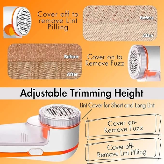 NOVA Electric Lint Remover – Rechargeable Fabric Shaver for Winter Clothes & Sweaters