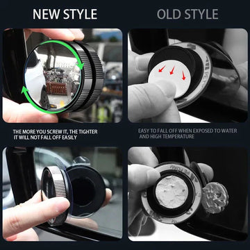 Adjustable Blind Spot Mirror – 360° Wide Angle Car Side Mirror Attachment