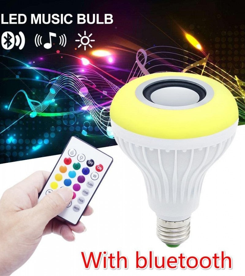 Smart LED Light Bulb – Built-in Bluetooth Speaker with Remote Control